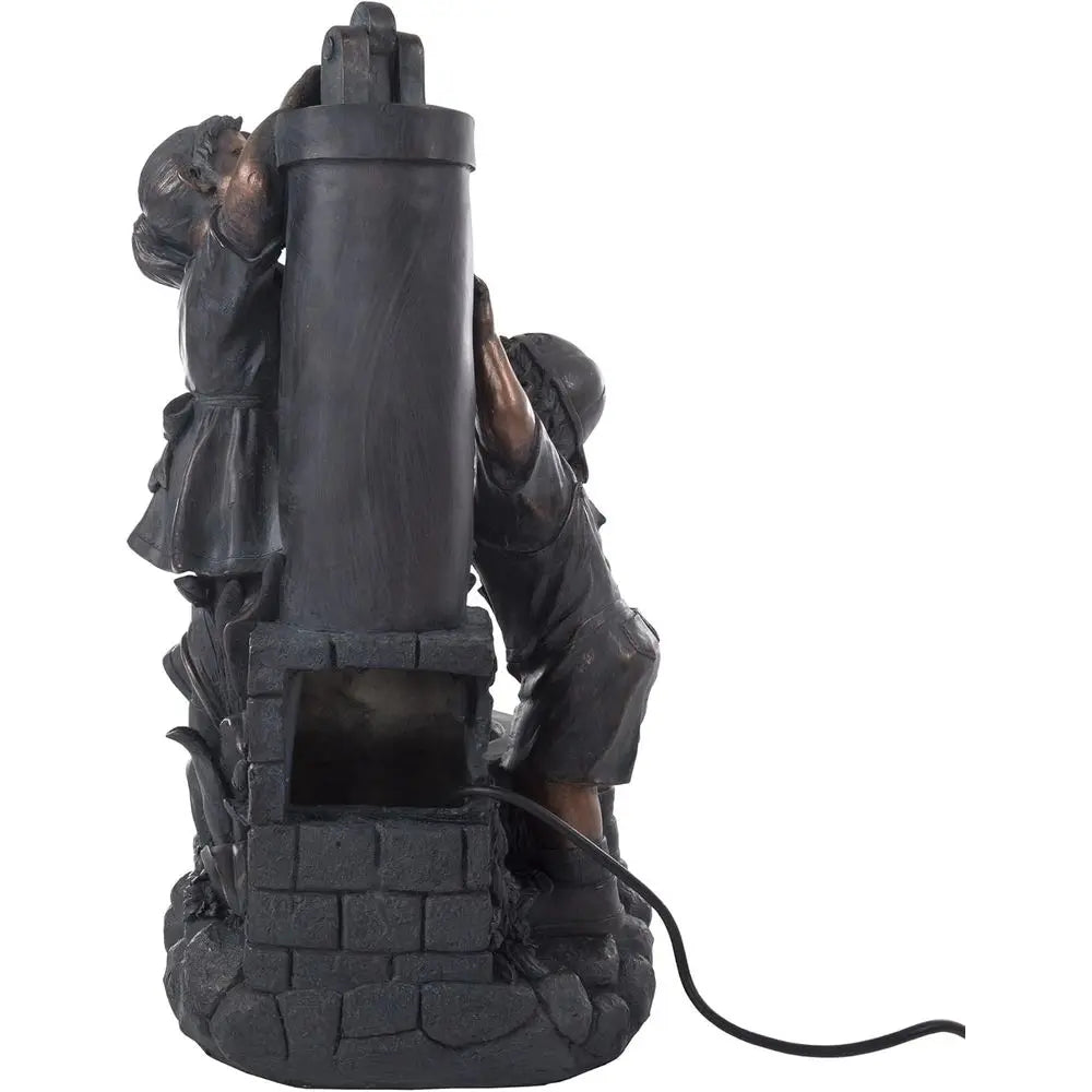 Trademark Global Outdoor Water Fountain With Boy And Girl Design