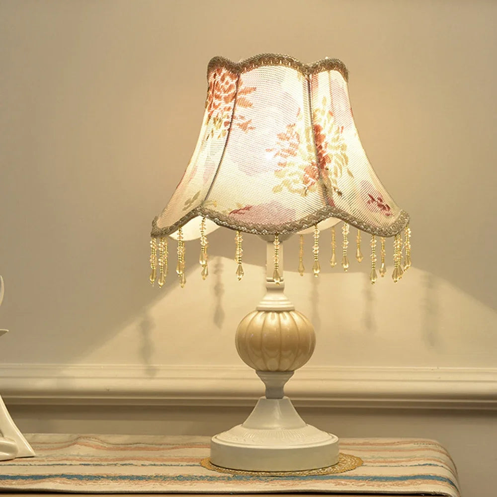 Claeted European Style Table Lamp Touch Bedside Modern Decor Light