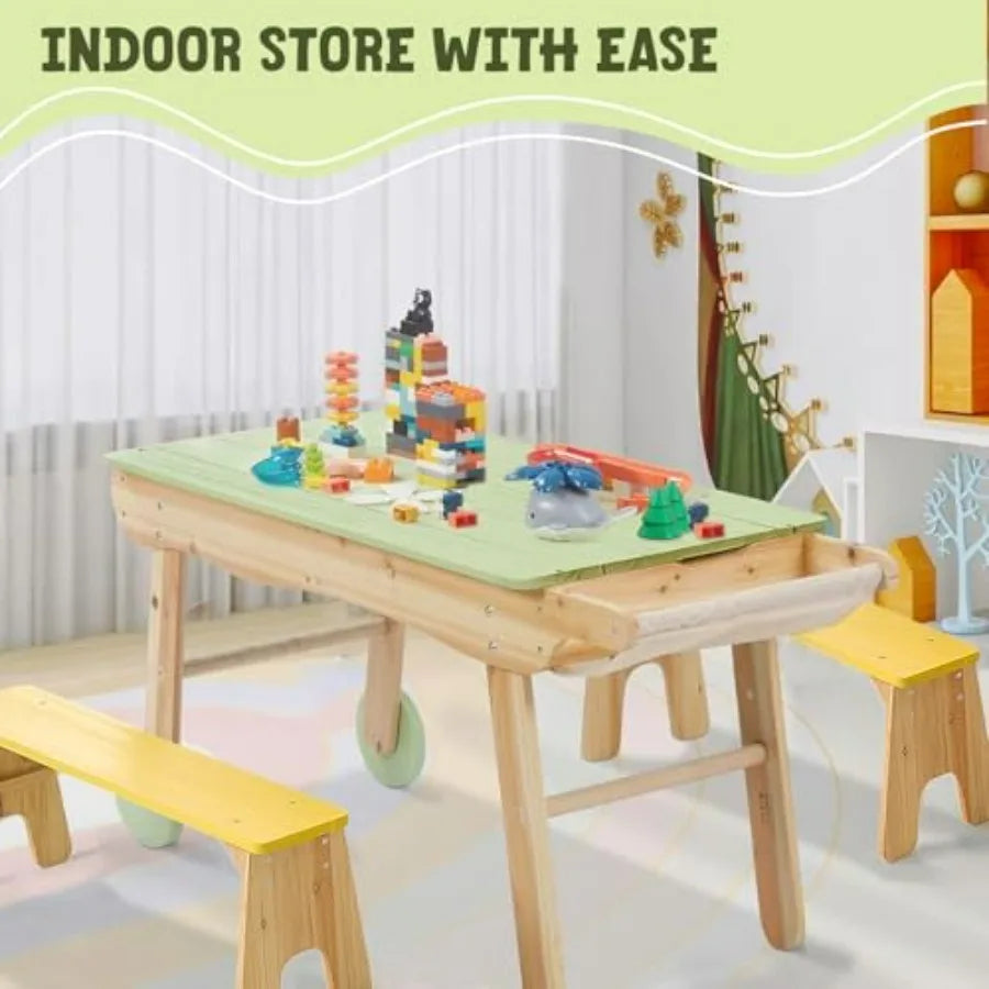 Three In One Sand Water Picnic Activity Table With Storage