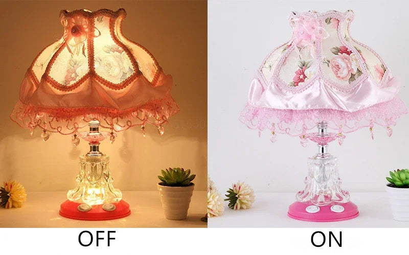 Nordic Retro Pink Table Lamps for Children's Bedroom Bedside Lamp Princess Room Decor Red Desk Lamp