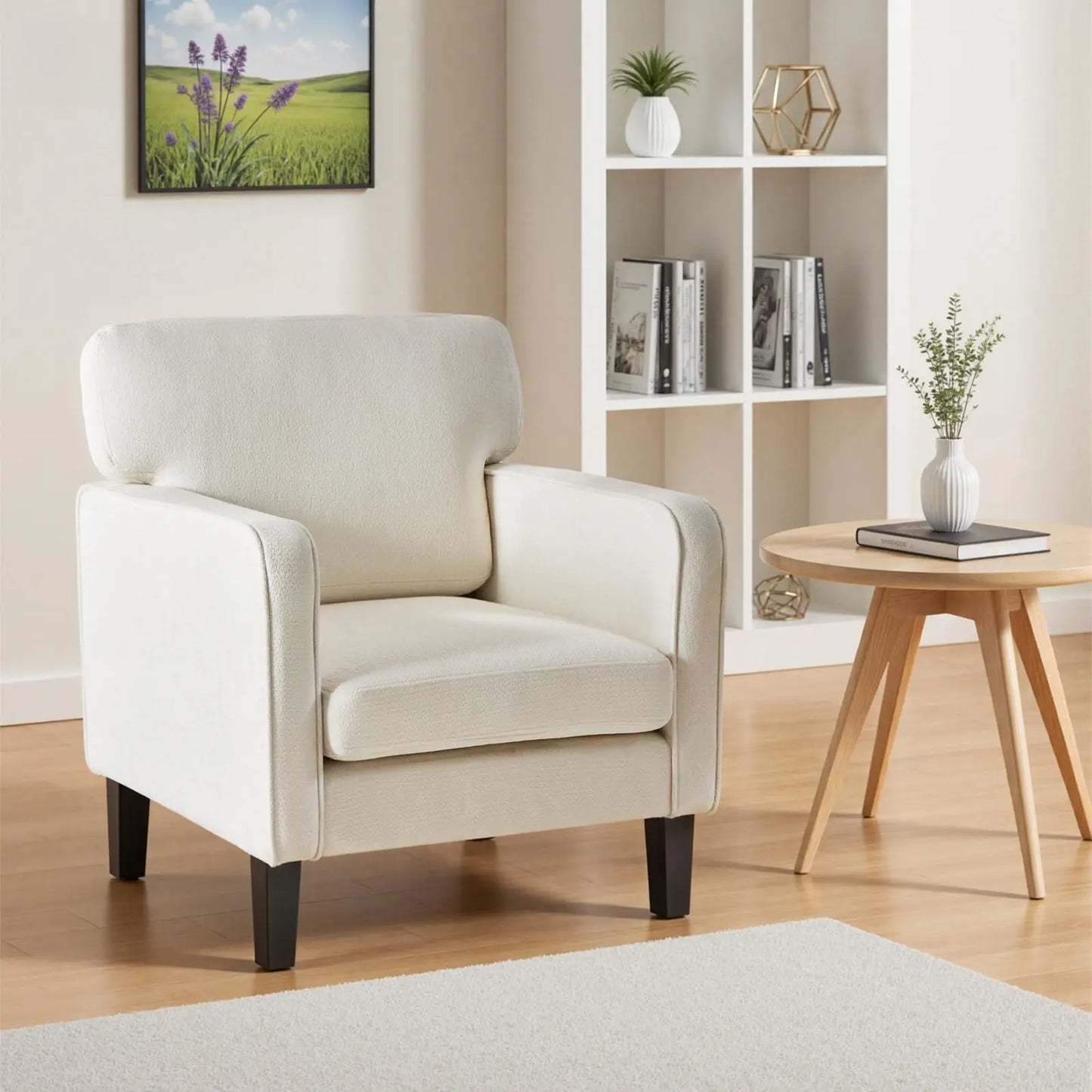 JHK Modern Accent Chair With Armrest And Backrest Support