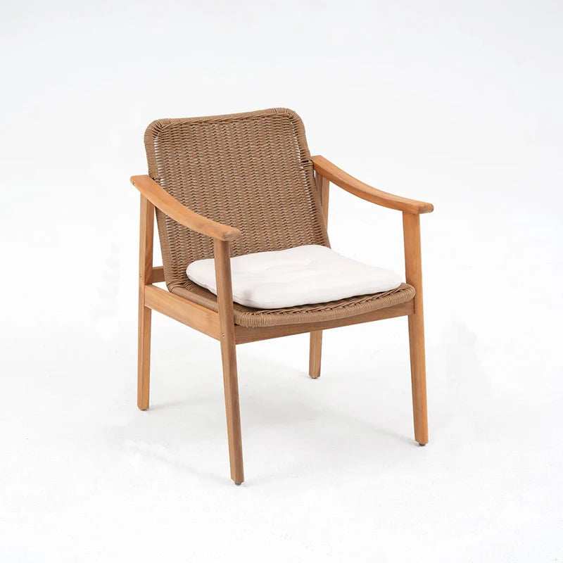 Outdoor Wooden Table And Chair Set For Garden And Patio Furniture