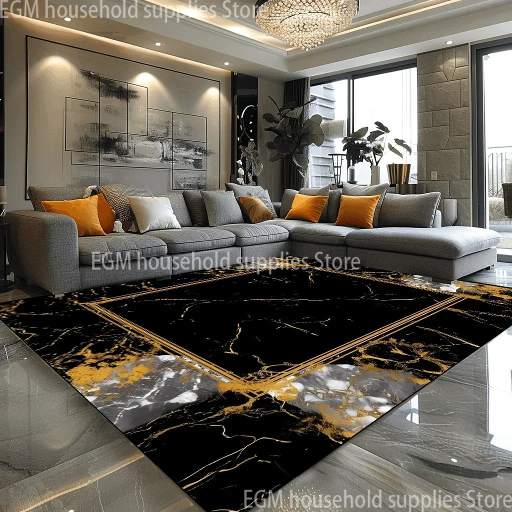 European Style Luxury Rug Non Slip Carpet For Living Room