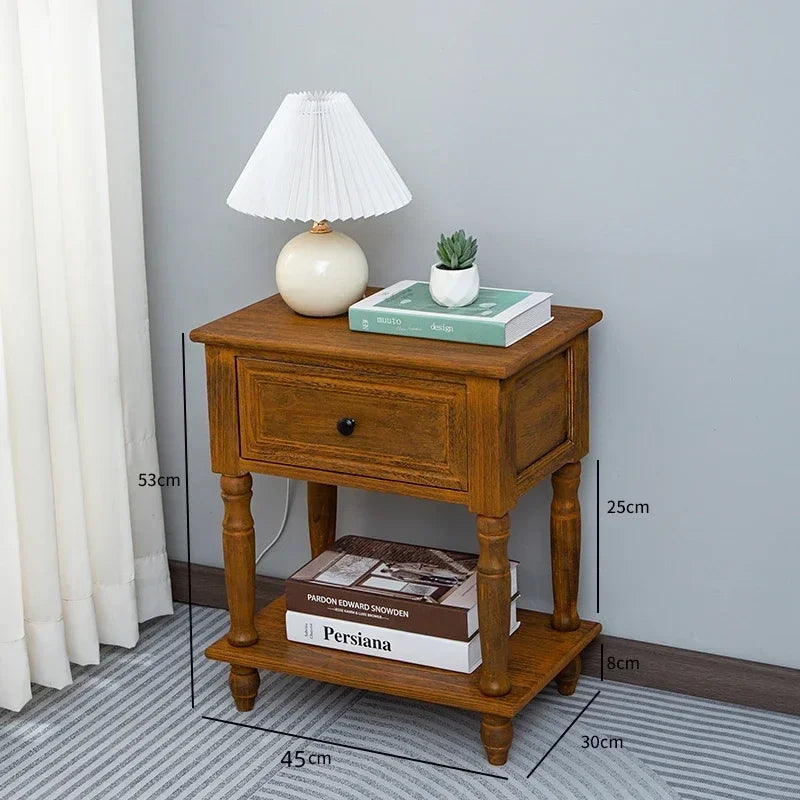 Accent Save Space Night Table American Style Storage Trendy Luxury Nightstand Drawers Organizer Mesa De Noche Trendy Furniture
