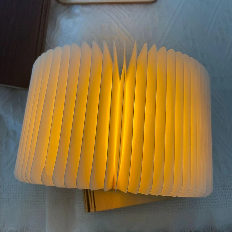 Folding LED Book Lamp, USB Rechargeable Magnetic Portable Eye-Caring Night Light, Cordless Reading Lamp for Travel Home Use