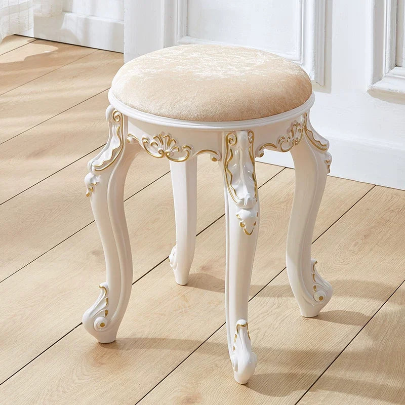 Multi Purpose Upholstered Vanity Stool with Cushion Bedroom Piano Bench
