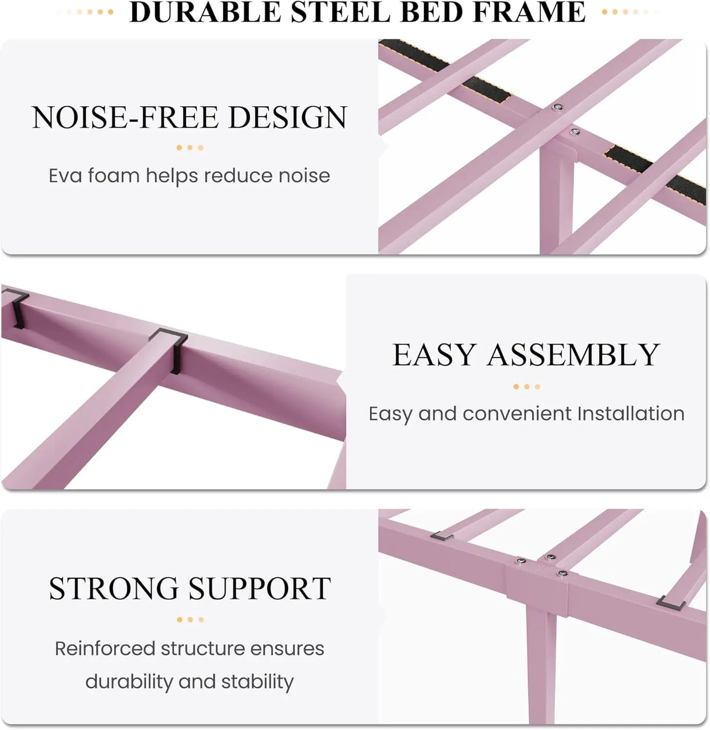 Kids Metal Bed Frame Butterfly Pattern Headboard And Footboard No Box Spring