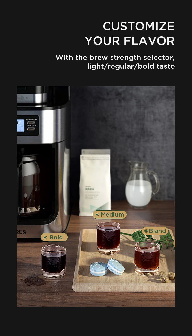 Petrus Drip Coffee Maker With Built In Grinder And Brew