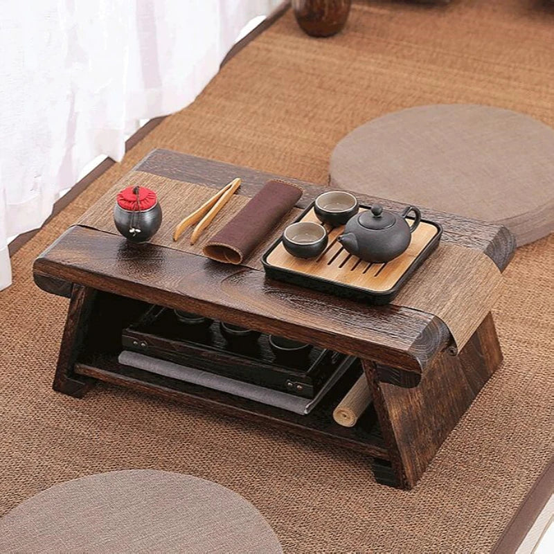 MadameJsHome Multi Folding Wooden Japanese Tea Table For Living Room
