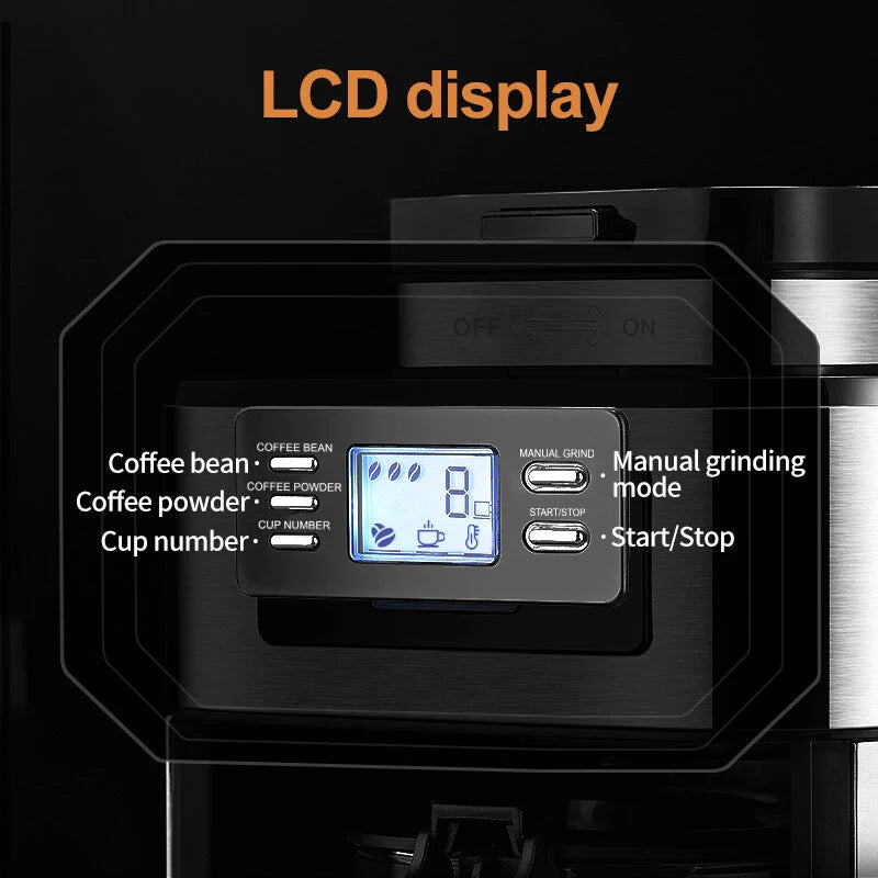 Petrus Drip Coffee Maker With Built In Grinder And Brew