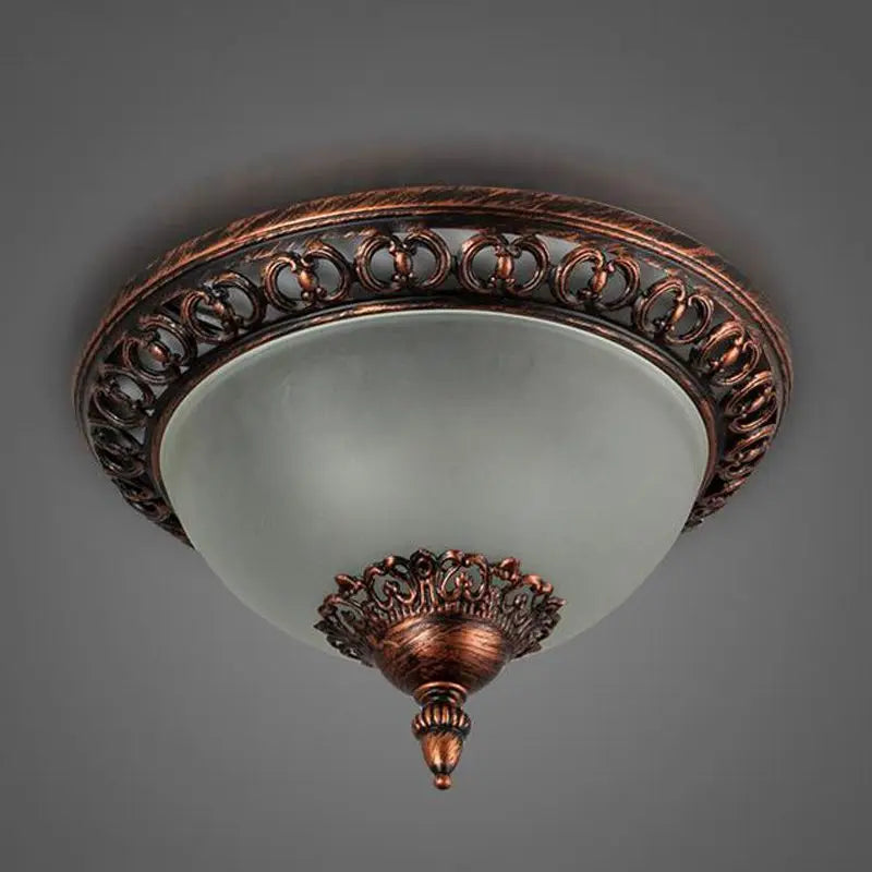 European Glass Bedroom Ceiling Light Vintage Study Room Ceiling Lamps Kitchen Balcony Ceiling Lamp