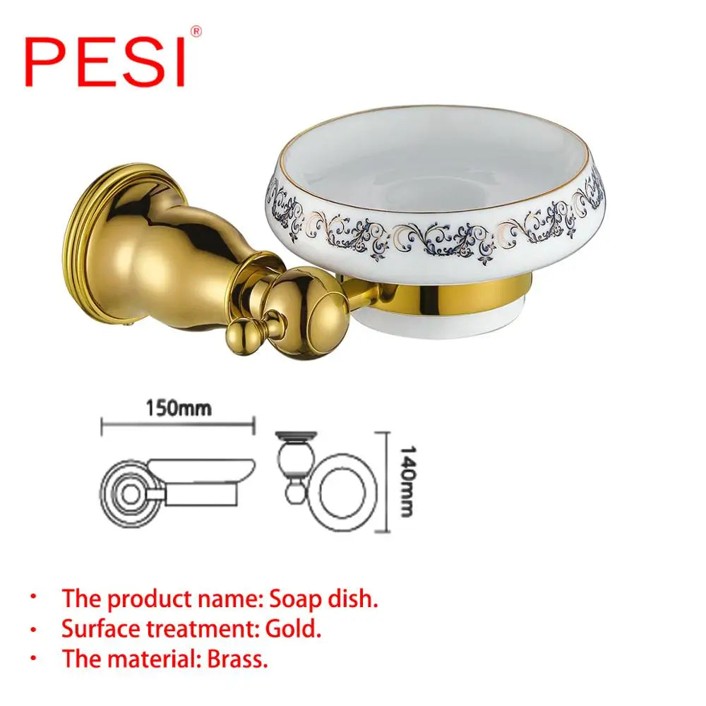 Bathroom Hardware Set Gold Robe Hook Towel Rail Bar Rack Bar Shelf Tissue Paper Holder Toothbrush Holder Bathroom Accessories.