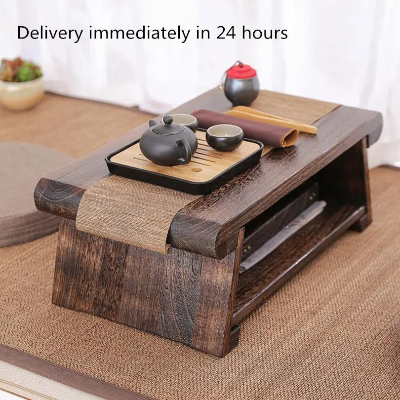 MadameJsHome Multi Folding Wooden Japanese Tea Table For Living Room