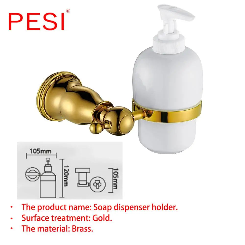 Bathroom Hardware Set Gold Robe Hook Towel Rail Bar Rack Bar Shelf Tissue Paper Holder Toothbrush Holder Bathroom Accessories.