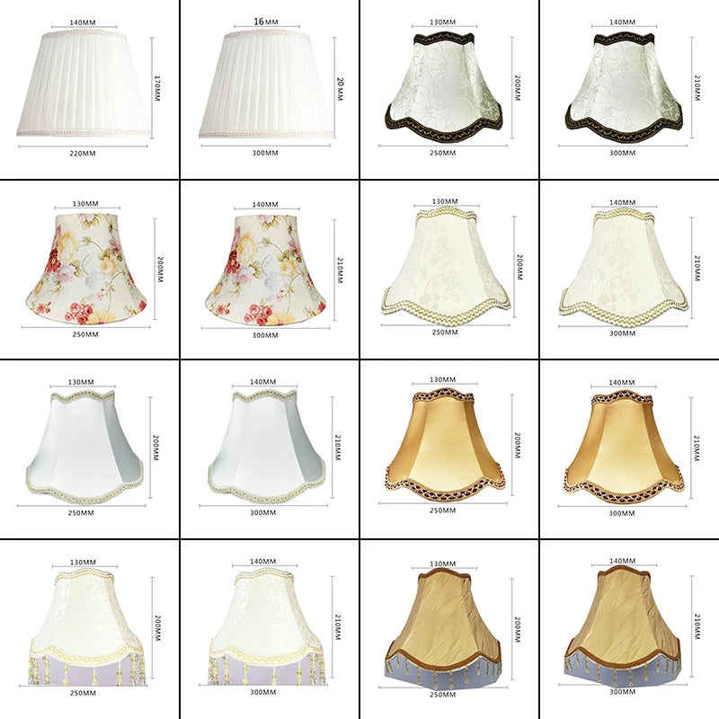 Vintage Floral Lampshade With Bead Trim For Nordic Home Decor