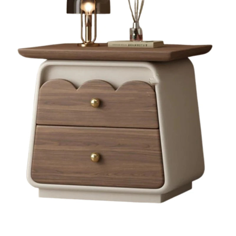 ANGDUO Modern Wooden Nightstand With Bedroom Storage Display Furniture