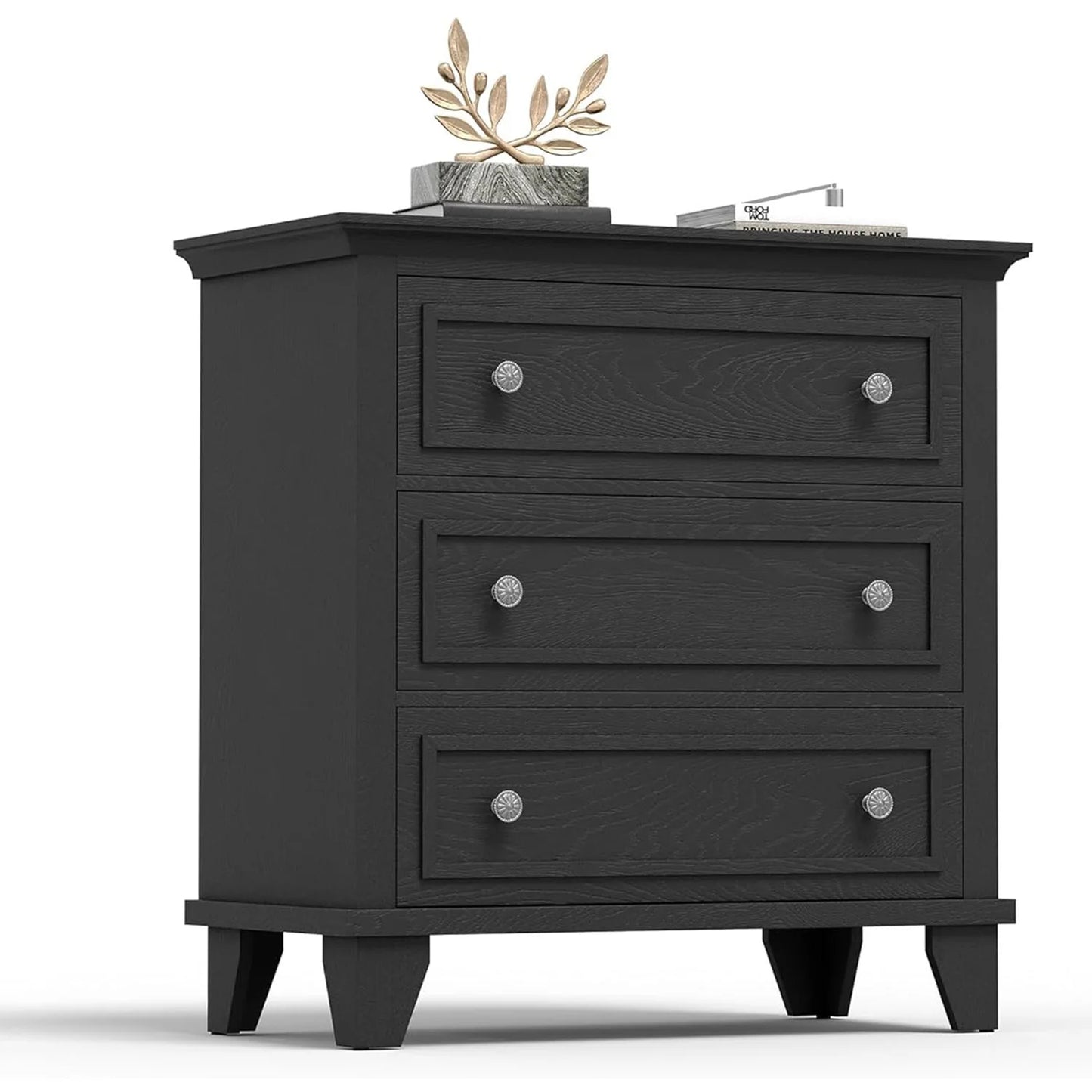 HiMISS Dresser Modern Wooden Storage Chest With Metal Handles