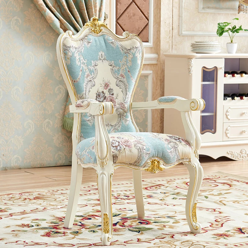 DUTRIEUX European Solid Wood Dining Chair Princess Lazy Throne