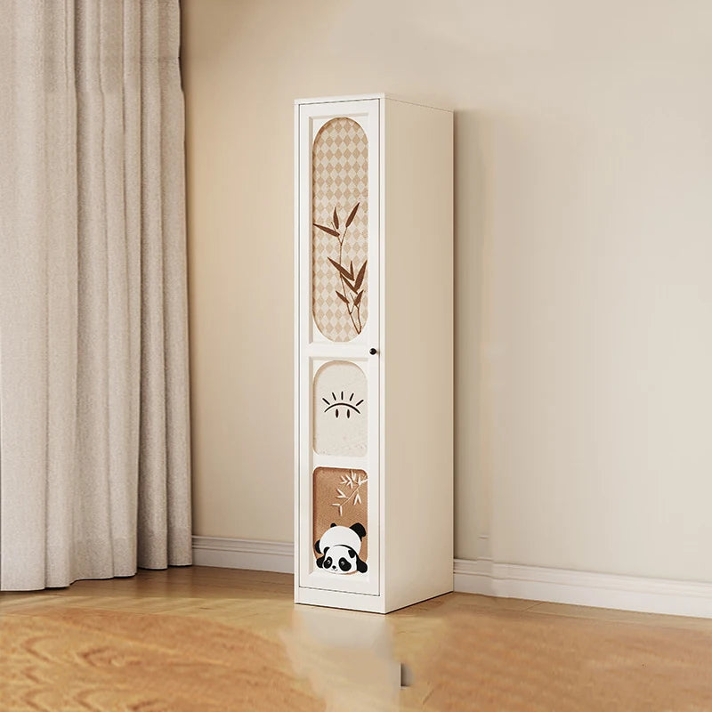 DUTRIEUX Wooden Kids Wardrobe Organizer With Fabric Storage