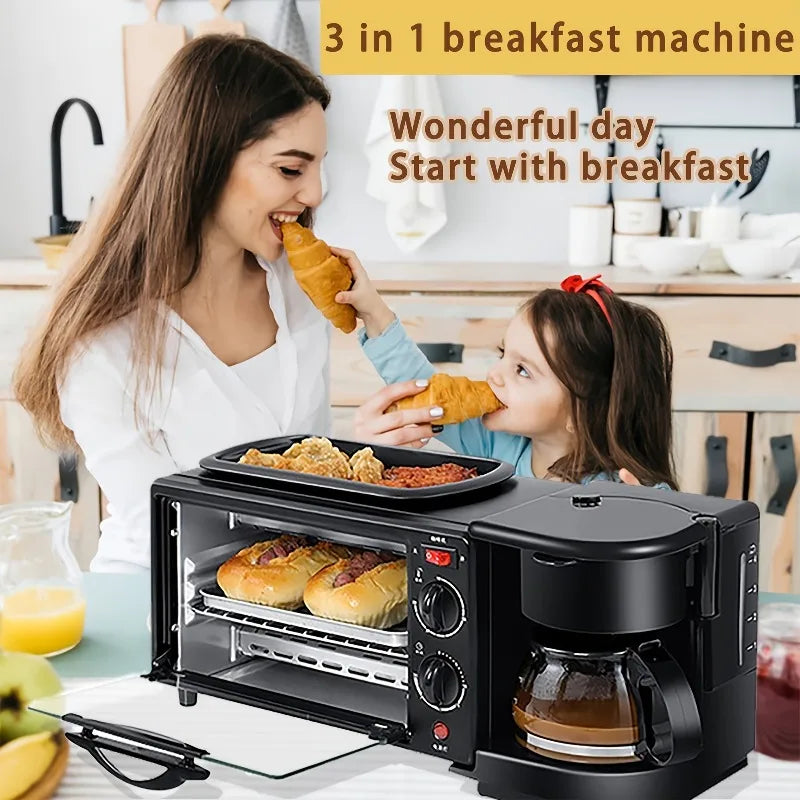 Three In One Breakfast Maker For Coffee, Toast And Eggs