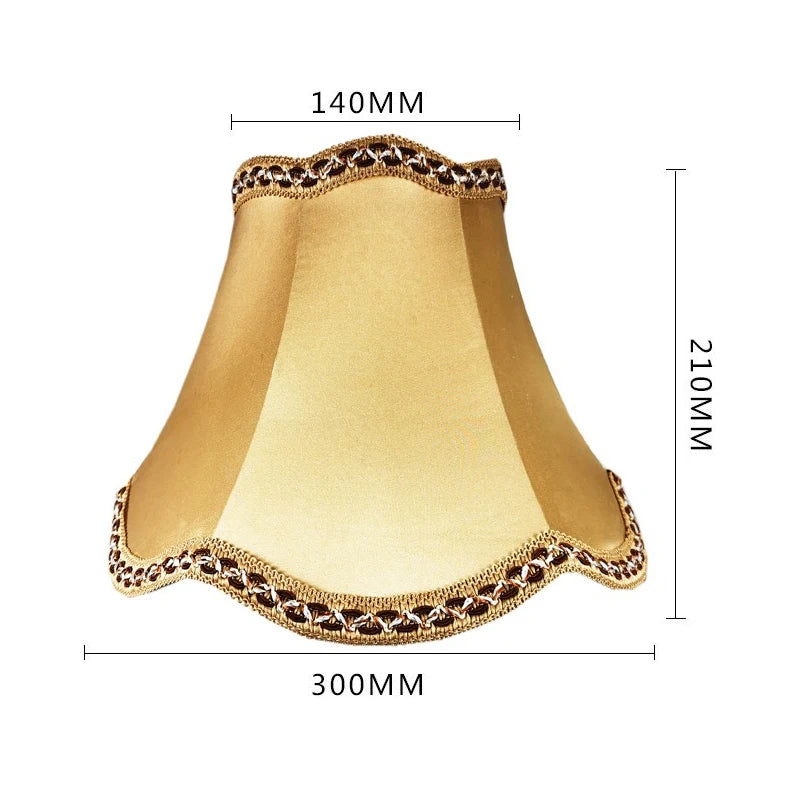 Vintage Floral Lampshade With Bead Trim For Nordic Home Decor
