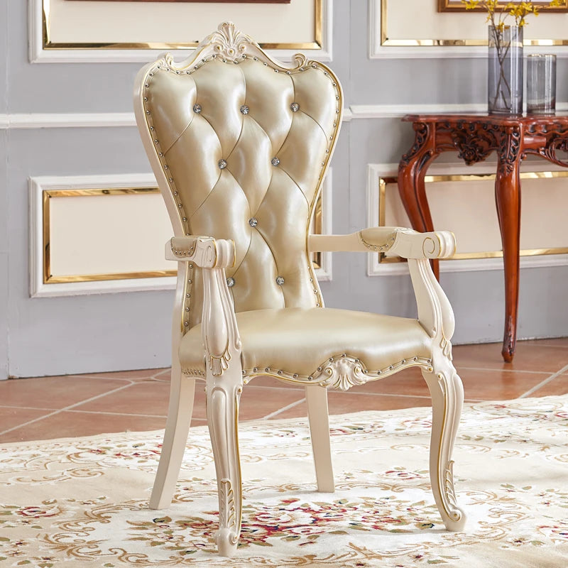 DUTRIEUX European Solid Wood Dining Chair Princess Lazy Throne