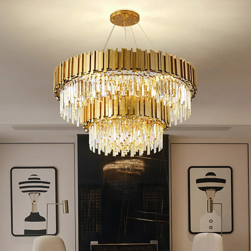 Jiankexing Modern Crystal LED Chandelier For Living Room Dining Bedroom