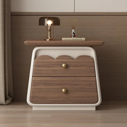 ANGDUO Modern Wooden Nightstand With Bedroom Storage Display Furniture