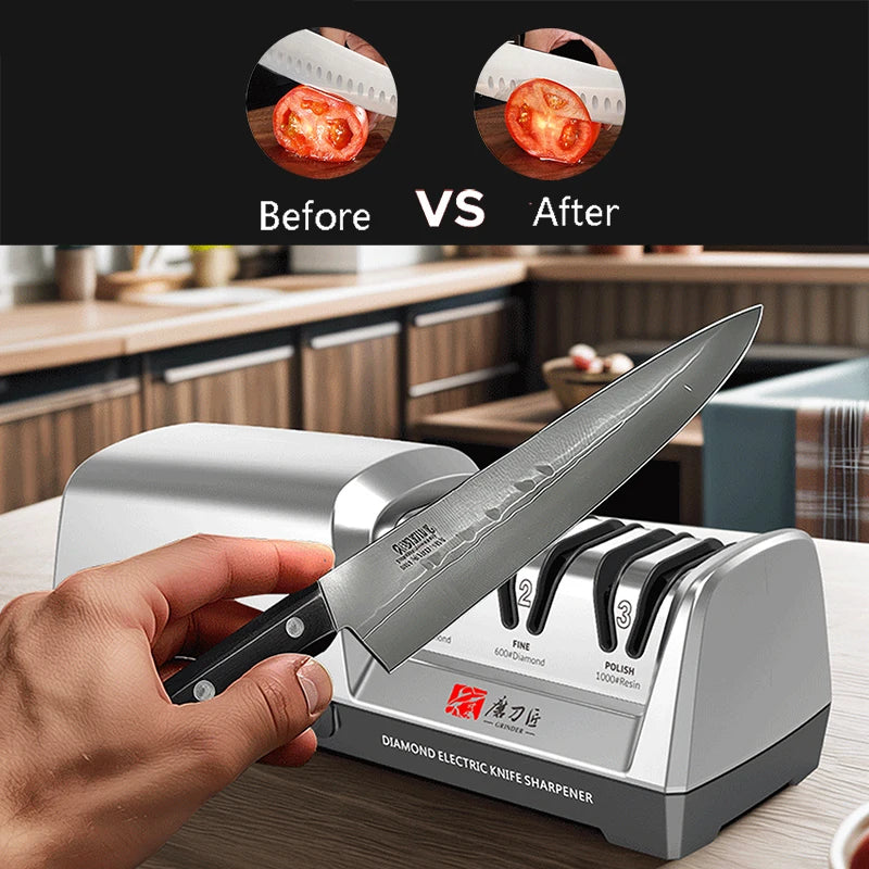 TAIDEA 3-Stage Electric Knife Sharpener For Kitchen Blades, Diamond Abrasive