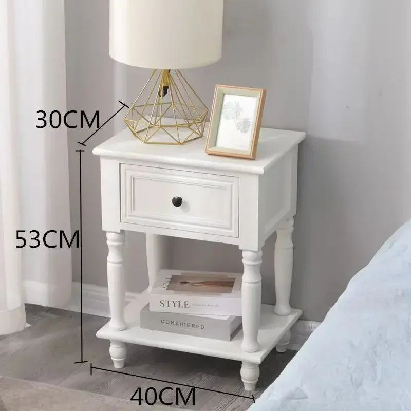 Accent Save Space Night Table American Style Storage Trendy Luxury Nightstand Drawers Organizer Mesa De Noche Trendy Furniture