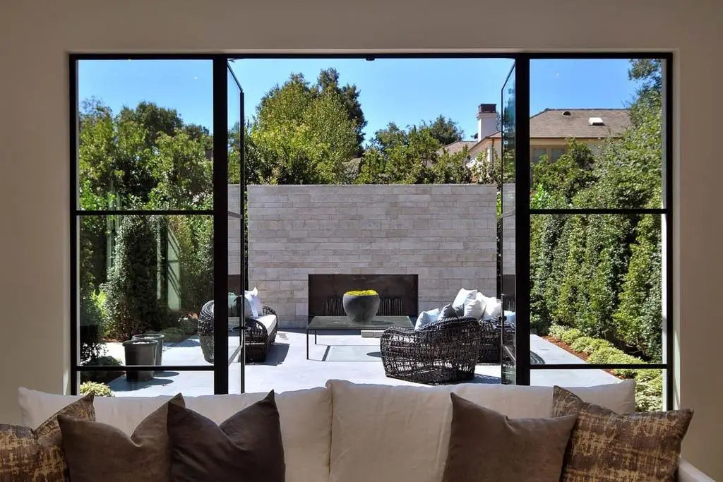 Household Heavy Duty Security French Door Aluminum Frame Glass French Entrance Door Long Lasting and Durable French Double Door