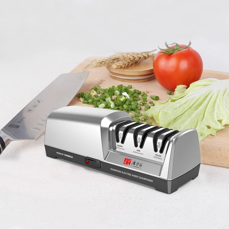 TAIDEA 3-Stage Electric Knife Sharpener For Kitchen Blades, Diamond Abrasive