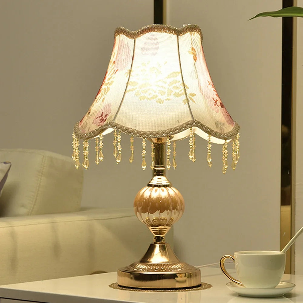Claeted European Style Table Lamp Touch Bedside Modern Decor Light