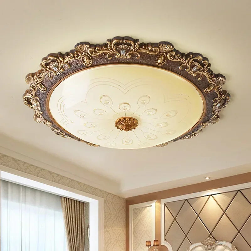 GemSpark European Style Ceiling Lamp With LED Resin Fixture