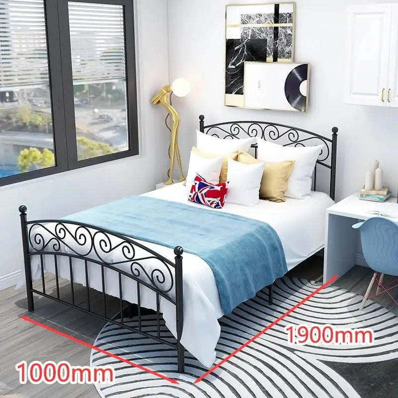 Elegant Simple Metal Bed Frame for Bedroom Guest Room Bedstead Modern Nordic Iron Mattress Pallet 1/1.5m Home Durable Bed Bases