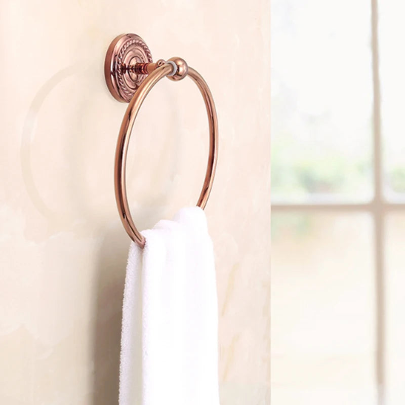 HOTAAN Solid Brass Bathroom Accessories Set Robe Hook Towel Bar