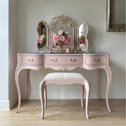 Comfortable Makeup Vanity Table Mirror Desk Stool Living Room Dresser Makeup Dressing Table Drawers Storage Bedroom Furniture