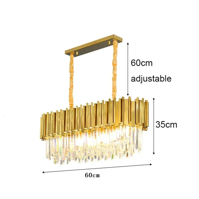 Jiankexing Modern Crystal LED Chandelier For Living Room Dining Bedroom