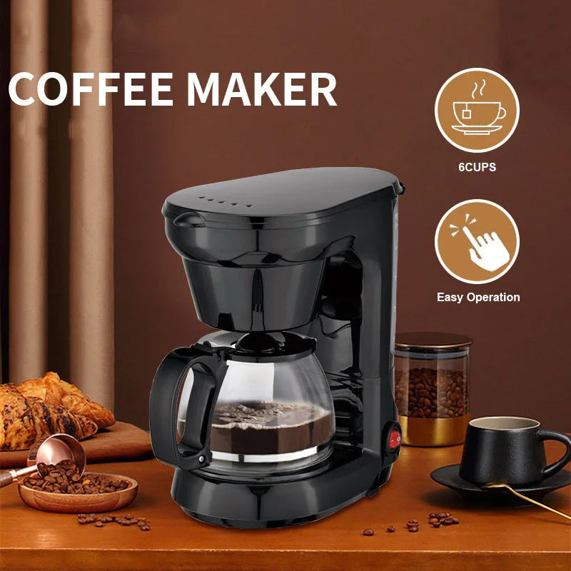 Electric Coffee Maker 750ML Large Capacity Thermal Insulation Coffee Machine Automatic Drip Type Machine Household Coffees Pot