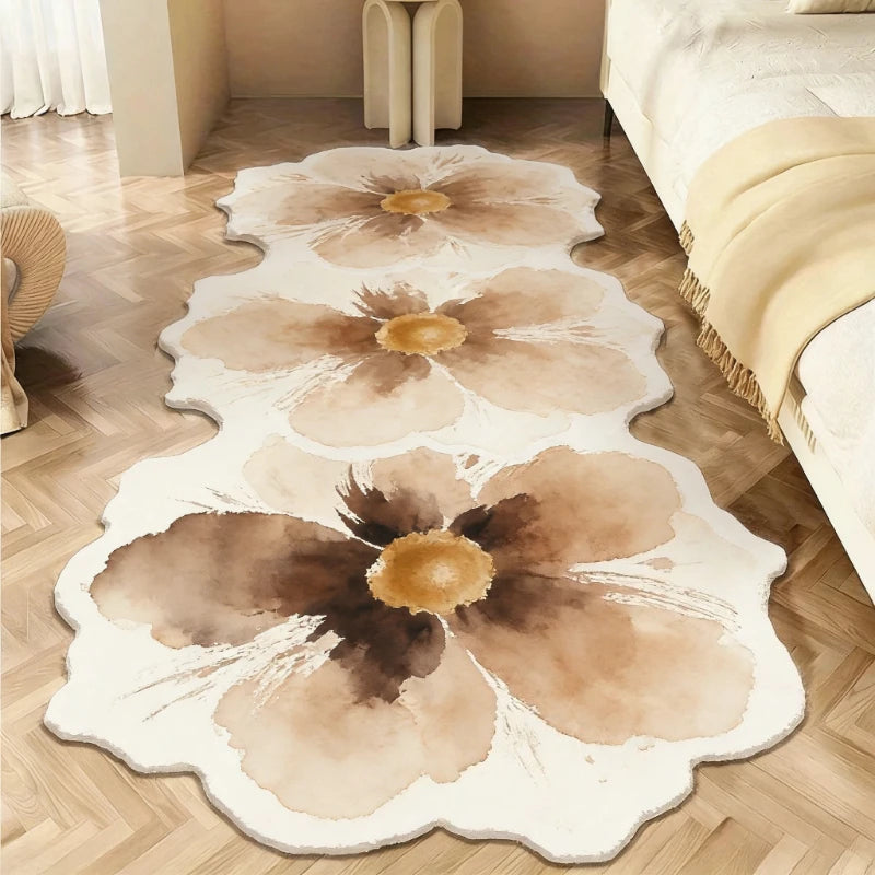 Light Luxury Floral Rug For Living Room And Bedroom Decor