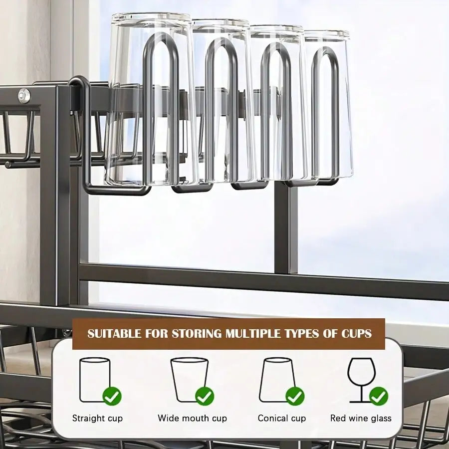 Stainless Steel Dish Drying Rack For Kitchen Countertop