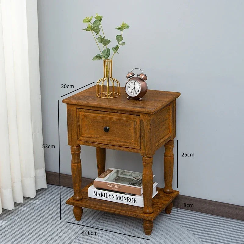 Accent Save Space Night Table American Style Storage Trendy Luxury Nightstand Drawers Organizer Mesa De Noche Trendy Furniture