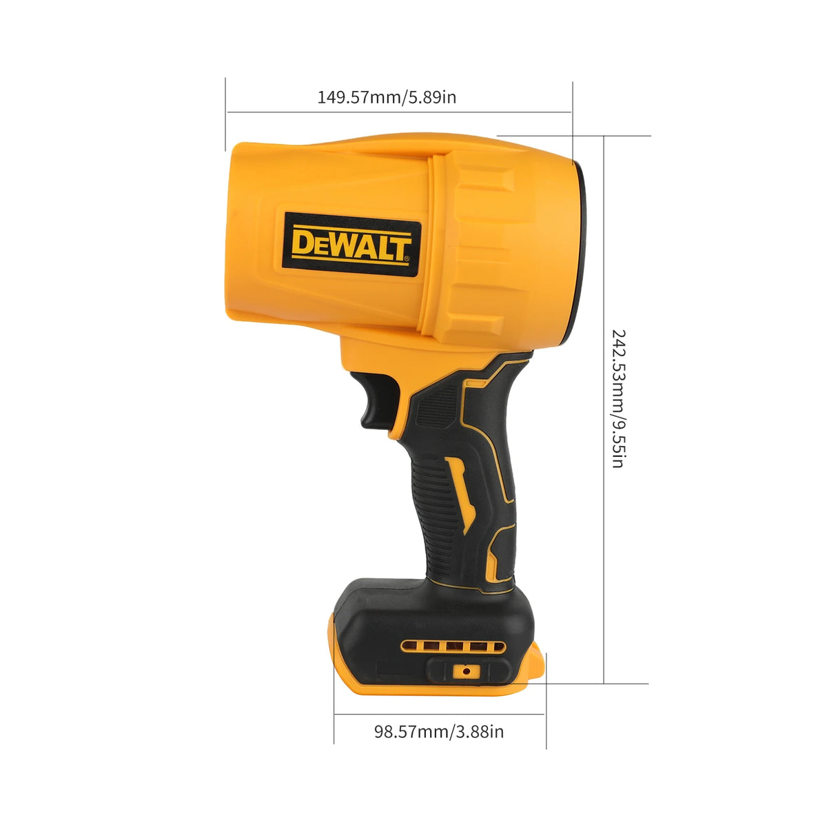 DEWALT D317 20V Cordless Leaf Blower - High-Speed Handheld Jet Fan Air Blower for Patio Cleaning & Dust Blowing, Tool Only