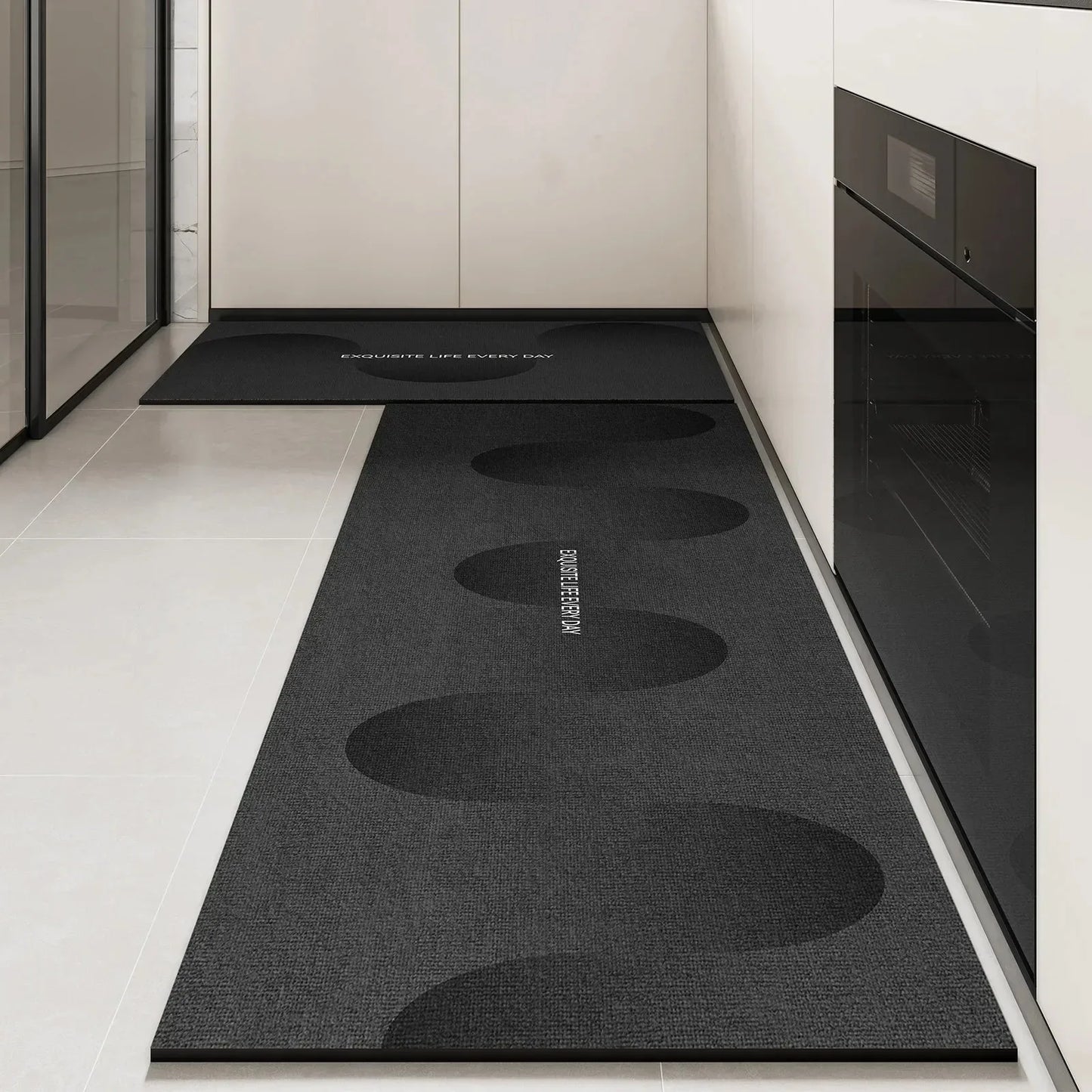 Facaishu PVC Kitchen Mat Non Slip Waterproof Rug Oil Proof