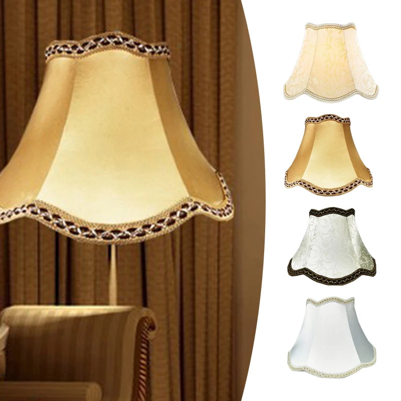 Vintage Floral Lampshade With Bead Trim For Nordic Home Decor