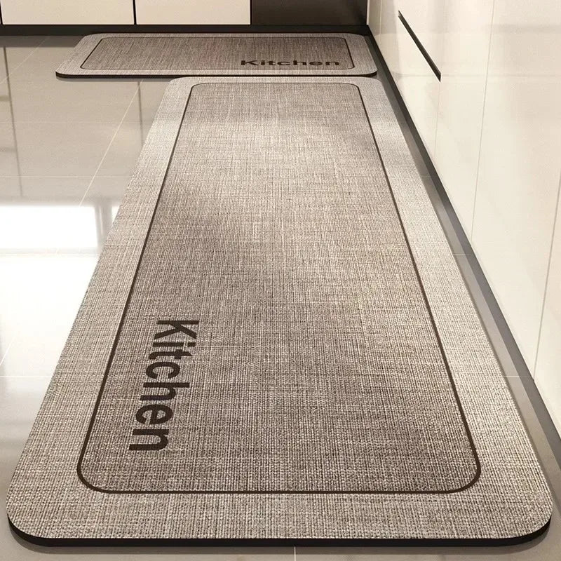 Facaishu PVC Kitchen Mat Non Slip Waterproof Rug Oil Proof