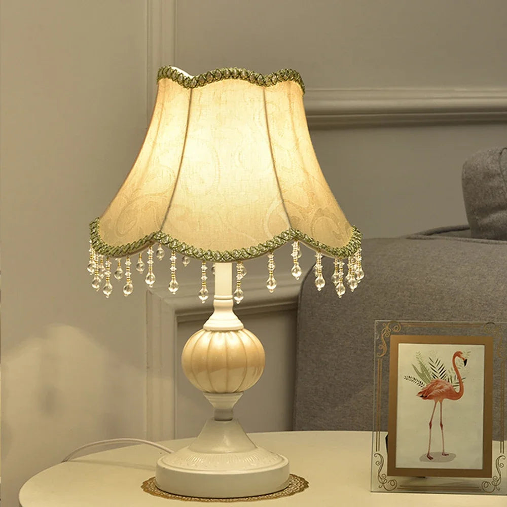 Claeted European Style Table Lamp Touch Bedside Modern Decor Light