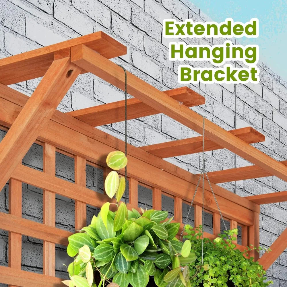 Raised Garden Bed With Trellis Planter And Drainage Holes