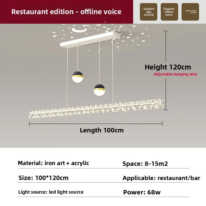 Brushed Stainless Ceiling Lamp For Living Room Foyer And Study