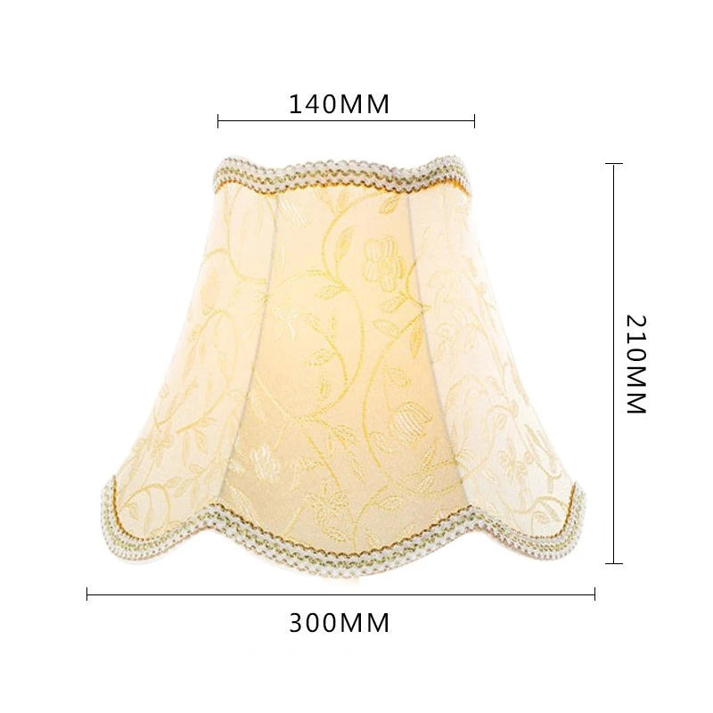 Vintage Floral Lampshade With Bead Trim For Nordic Home Decor